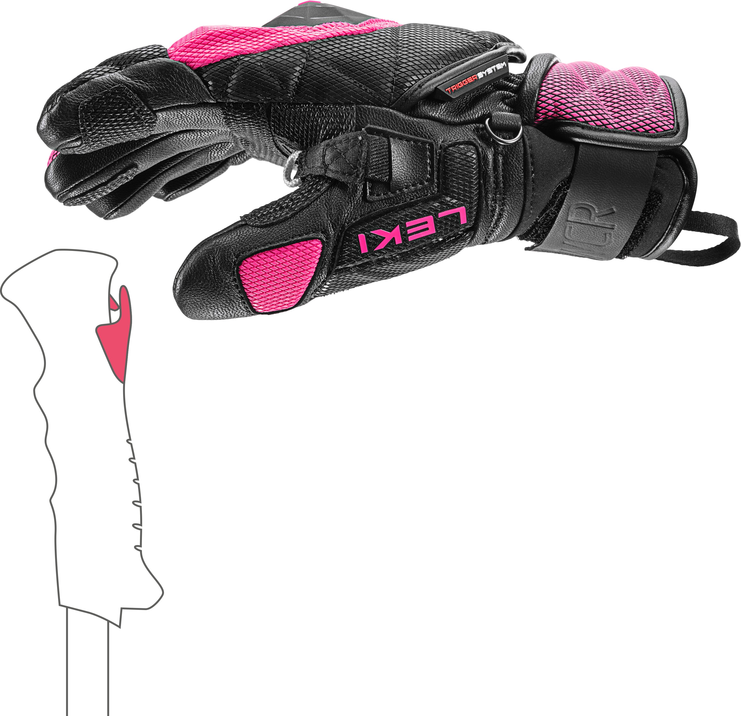 LEKI - WCR VENOM 3D JR PINK