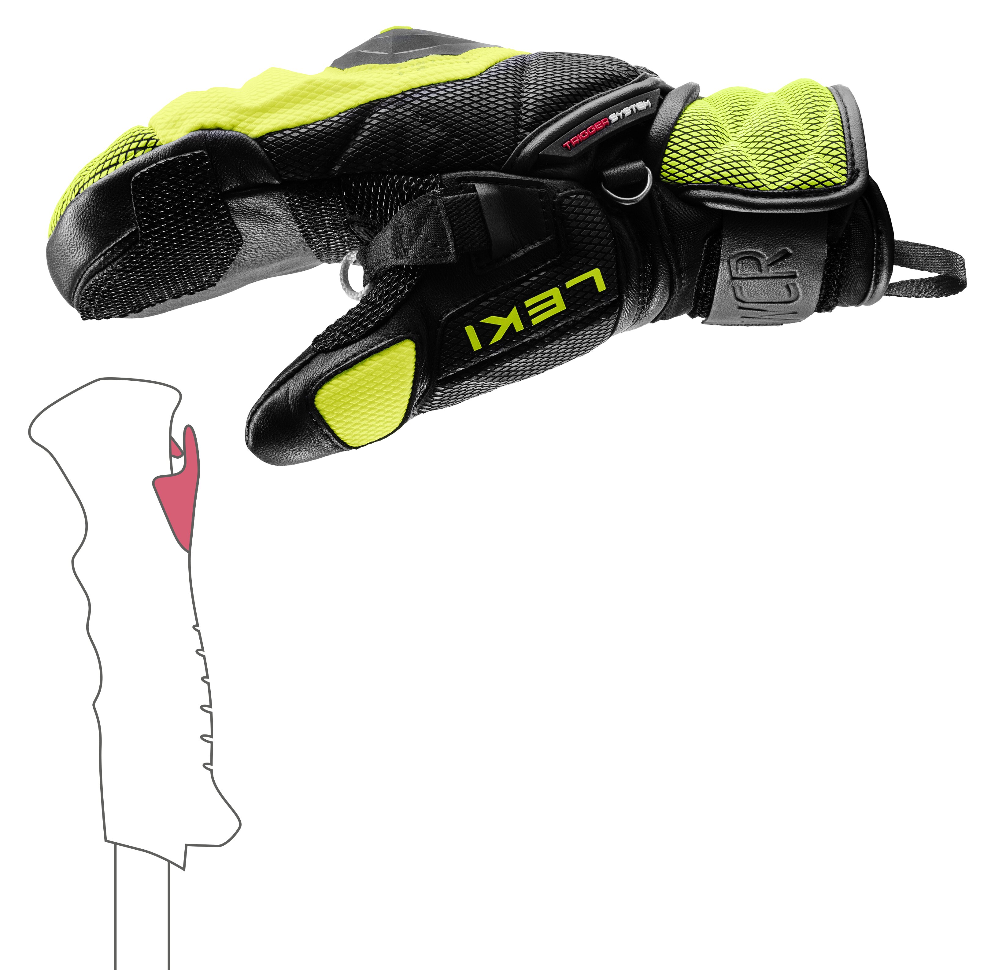 LEKI - WCR VENOM 3D JR MITT LEMON